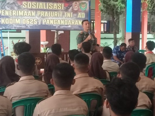 Kodim 0625/Pangandaran Gelar Sosialisasi Penerimaan Prajurit TNI AD